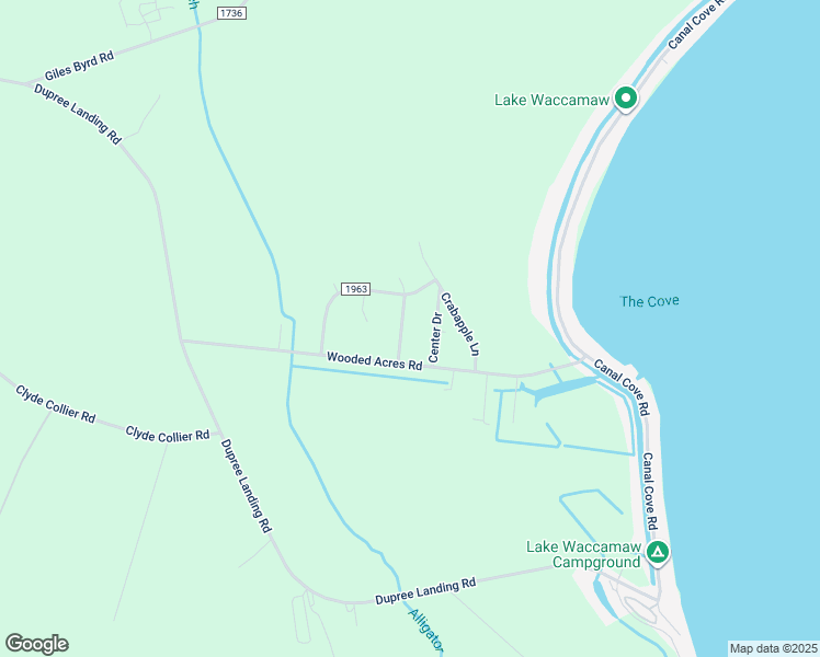 map of restaurants, bars, coffee shops, grocery stores, and more near 84 White Pine Road in Lake Waccamaw