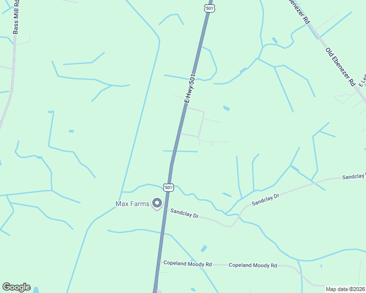 map of restaurants, bars, coffee shops, grocery stores, and more near 1430 U.S. 501 in Latta