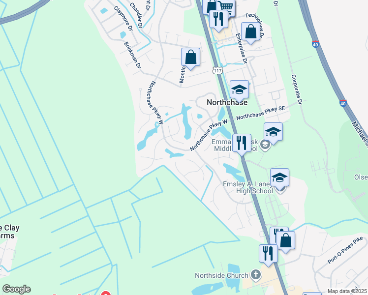 map of restaurants, bars, coffee shops, grocery stores, and more near 2803 Miranda Court in Wilmington
