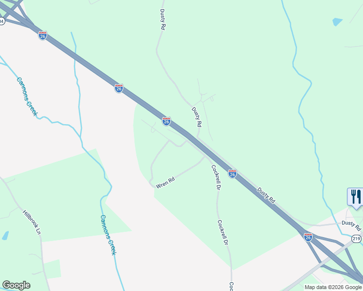 map of restaurants, bars, coffee shops, grocery stores, and more near 38 Robin Road in Newberry