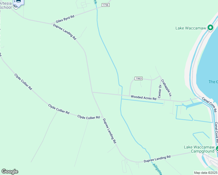 map of restaurants, bars, coffee shops, grocery stores, and more near 323 Wooded Acres Road in Lake Waccamaw