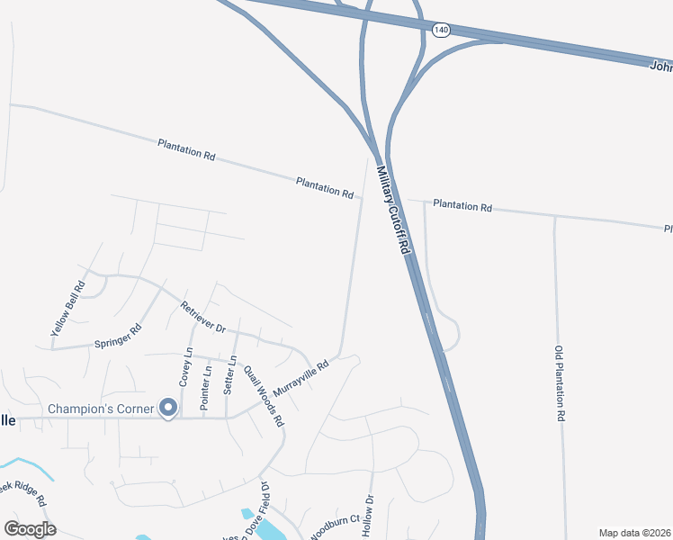 map of restaurants, bars, coffee shops, grocery stores, and more near 7419 Murrayville Road in Wilmington