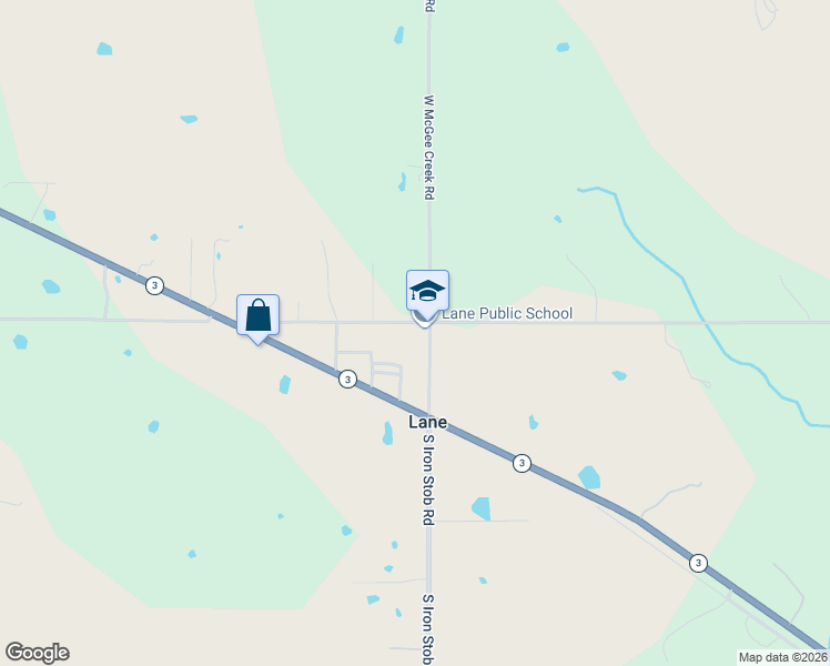 map of restaurants, bars, coffee shops, grocery stores, and more near 601 West McGee Creek Road in Lane