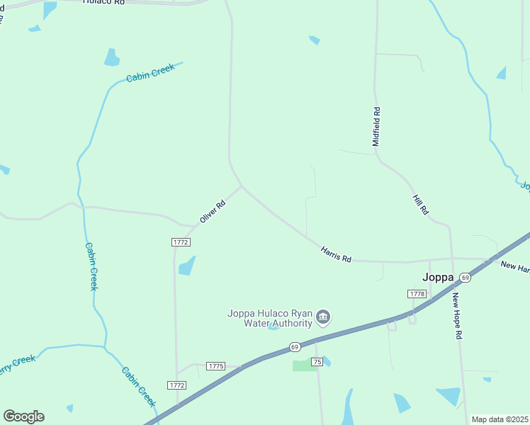 map of restaurants, bars, coffee shops, grocery stores, and more near 805 County Road 1776 in Joppa