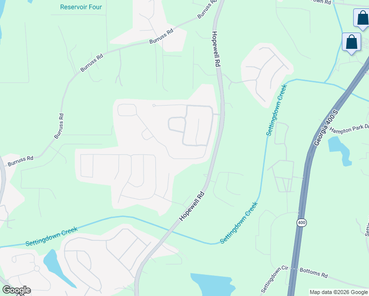 map of restaurants, bars, coffee shops, grocery stores, and more near 5045 Mundy Court in Cumming