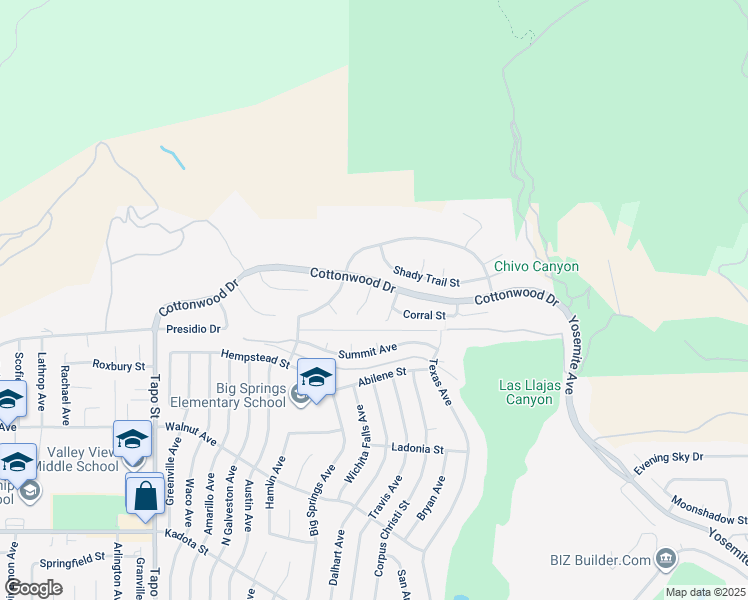 map of restaurants, bars, coffee shops, grocery stores, and more near 3762 Prairie Ridge Court in Simi Valley