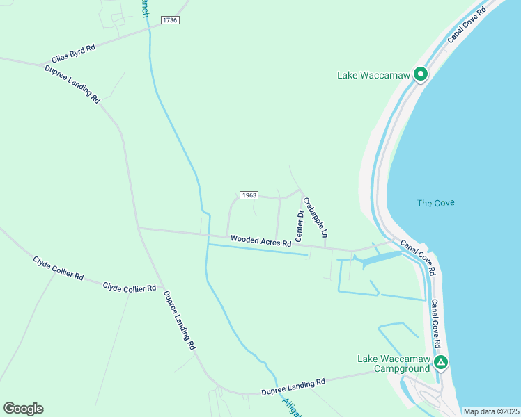 map of restaurants, bars, coffee shops, grocery stores, and more near 59 Green Place Road in Lake Waccamaw