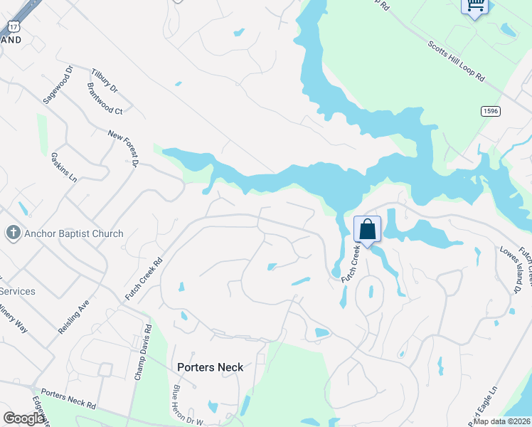 map of restaurants, bars, coffee shops, grocery stores, and more near 1001 Futch Creek Rd in Wilmington