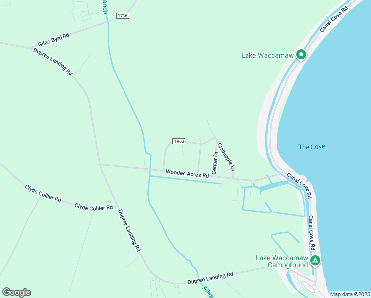 map of restaurants, bars, coffee shops, grocery stores, and more near 59 Green Place Road in Lake Waccamaw
