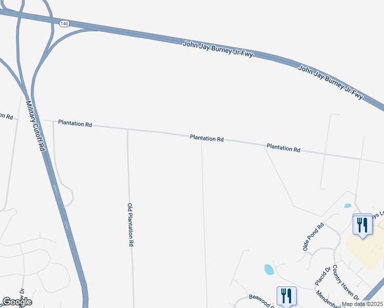 map of restaurants, bars, coffee shops, grocery stores, and more near 7456 Plantation Road in Wilmington