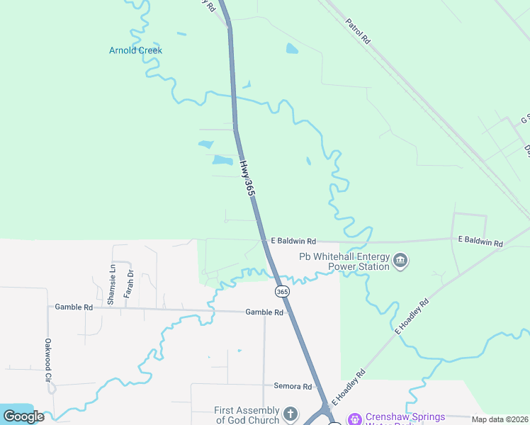 map of restaurants, bars, coffee shops, grocery stores, and more near 1001 Hillcrest Drive in Pine Bluff