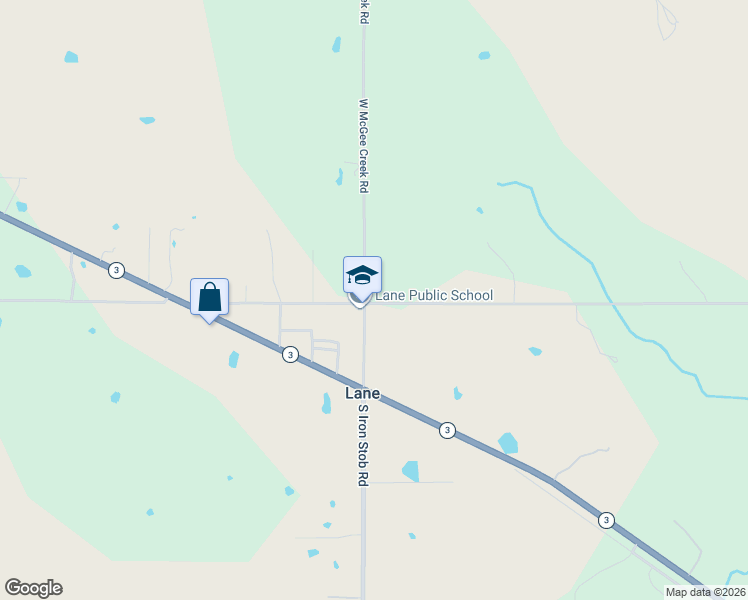 map of restaurants, bars, coffee shops, grocery stores, and more near 601 West McGee Creek Road in Lane