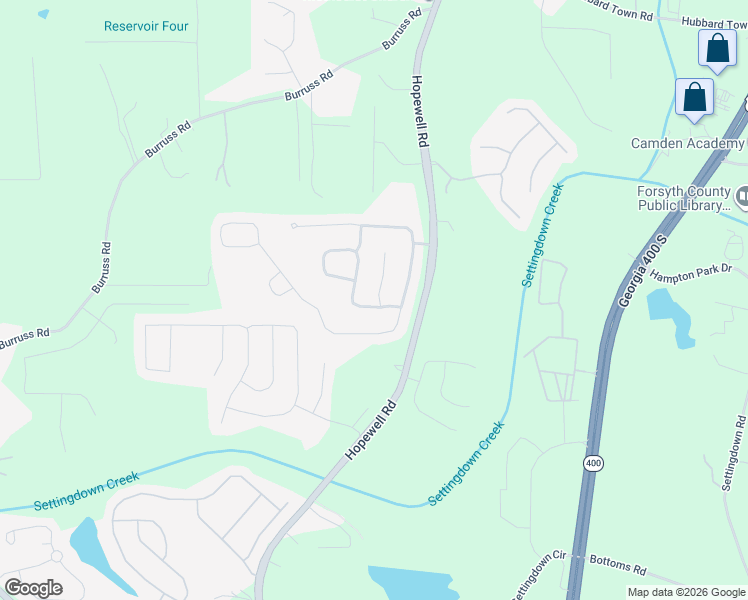 map of restaurants, bars, coffee shops, grocery stores, and more near 5005 Mundy Drive in Cumming