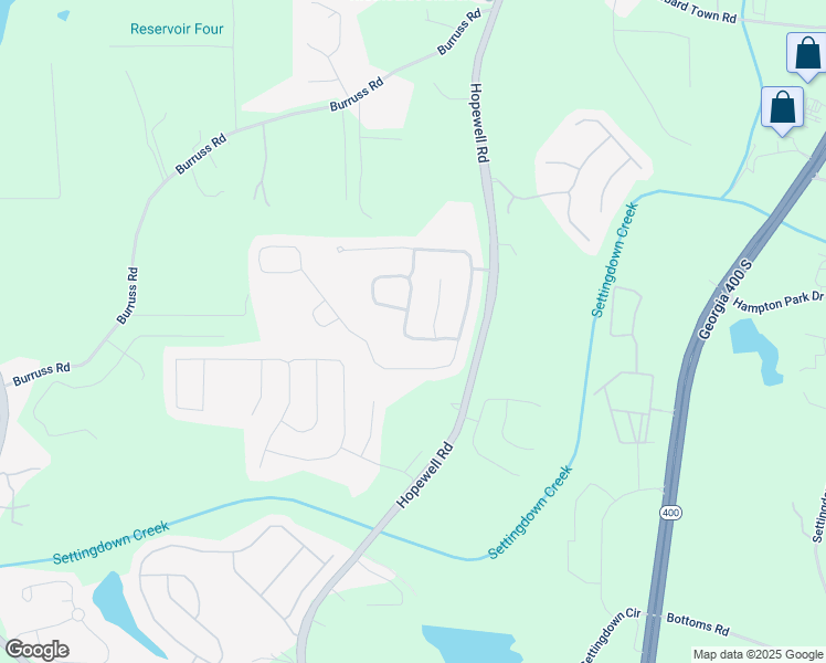 map of restaurants, bars, coffee shops, grocery stores, and more near 5040 Mundy Court in Cumming
