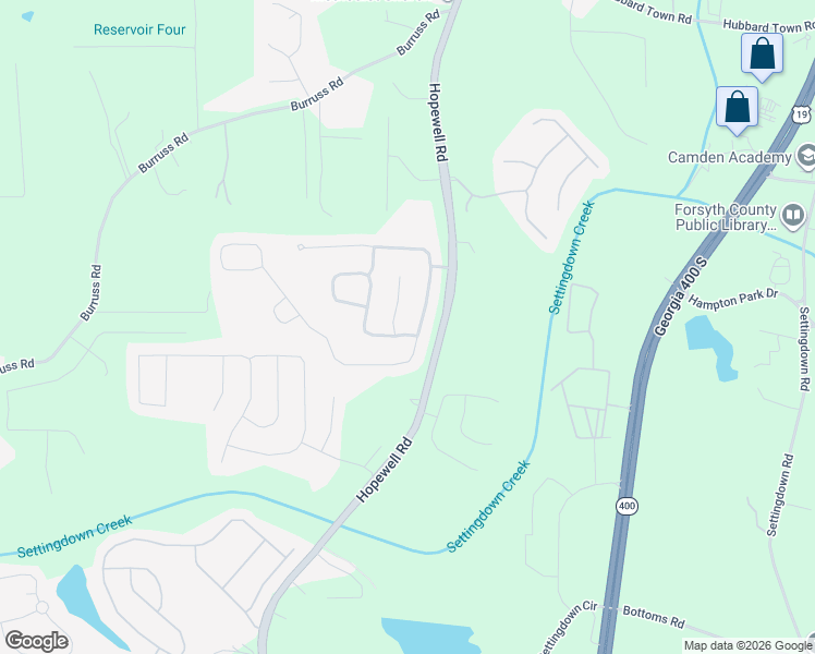 map of restaurants, bars, coffee shops, grocery stores, and more near 4920 Mundy Court in Cumming