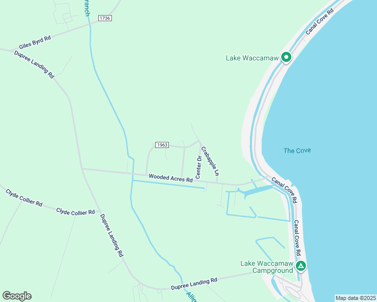 map of restaurants, bars, coffee shops, grocery stores, and more near 212 White Pine Road in Lake Waccamaw