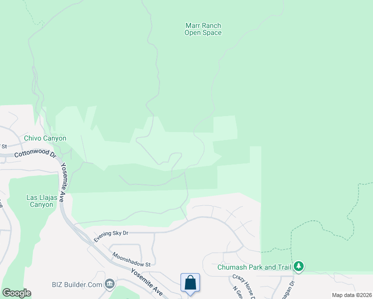 map of restaurants, bars, coffee shops, grocery stores, and more near 5699 Las Llajas Canyon Road in Simi Valley