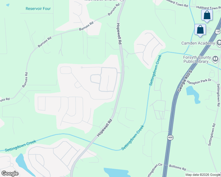 map of restaurants, bars, coffee shops, grocery stores, and more near 4920 Mundy Court in Cumming