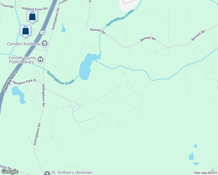 map of restaurants, bars, coffee shops, grocery stores, and more near 6505 Hampton Creek Drive in Cumming