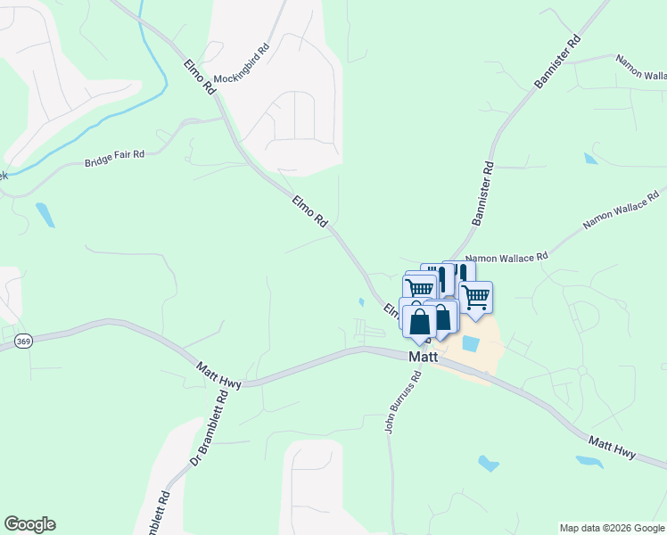 map of restaurants, bars, coffee shops, grocery stores, and more near 5625 Elmo Road in Cumming