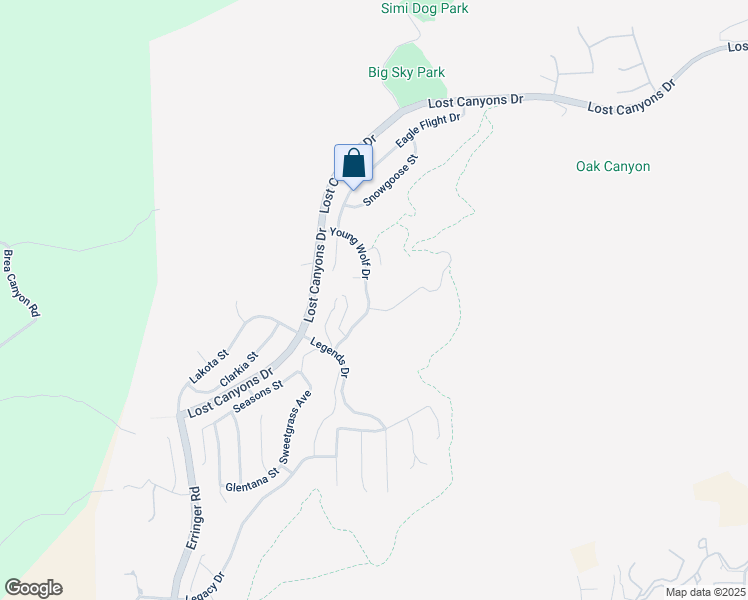 map of restaurants, bars, coffee shops, grocery stores, and more near 3718 Young Wolf Drive in Simi Valley