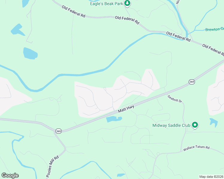 map of restaurants, bars, coffee shops, grocery stores, and more near 8645 Etowah Bluffs in Ball Ground