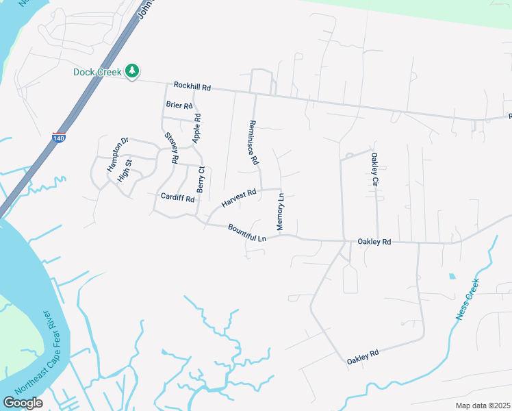 map of restaurants, bars, coffee shops, grocery stores, and more near 3000 Cribb Court in Castle Hayne