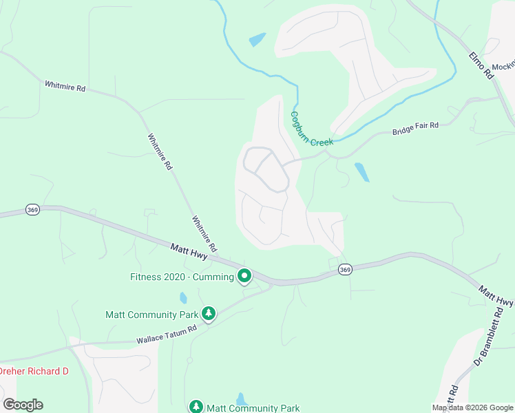 map of restaurants, bars, coffee shops, grocery stores, and more near 6615 Bridge Stream Road in Cumming