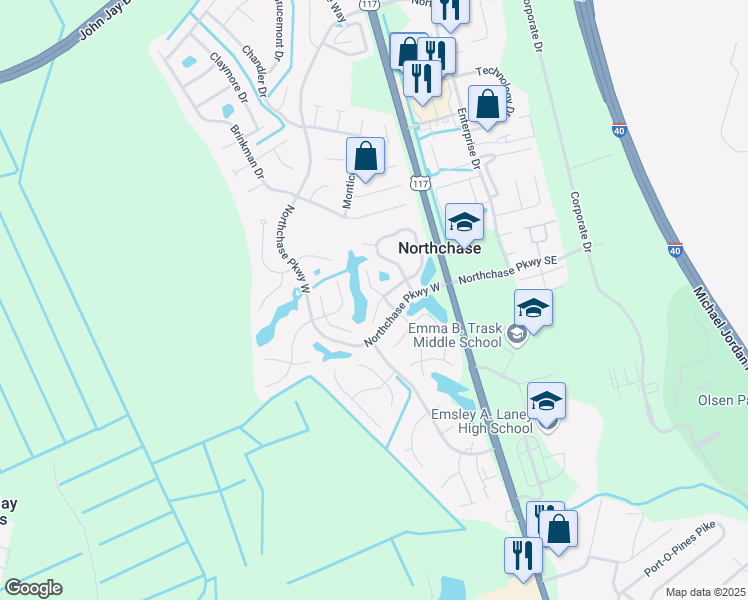 map of restaurants, bars, coffee shops, grocery stores, and more near 3009 Remington Drive in Wilmington