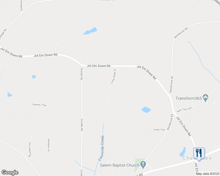 map of restaurants, bars, coffee shops, grocery stores, and more near 7055 Creek Ridge Drive in Cumming