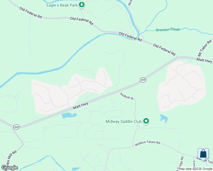 map of restaurants, bars, coffee shops, grocery stores, and more near 8250 Matt Highway in Ball Ground