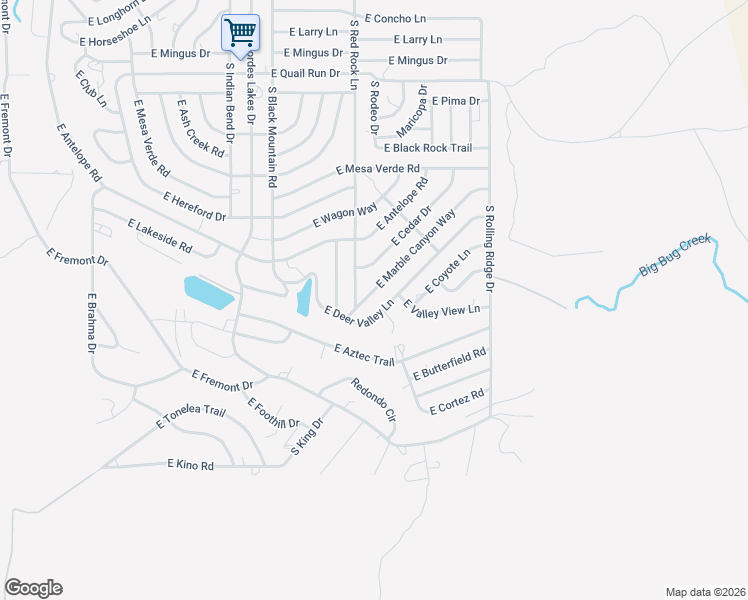 map of restaurants, bars, coffee shops, grocery stores, and more near 20790 East Marble Canyon Way in Mayer