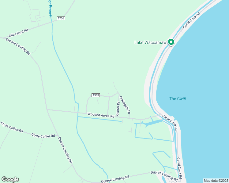 map of restaurants, bars, coffee shops, grocery stores, and more near 426 Crabapple Lane in Lake Waccamaw