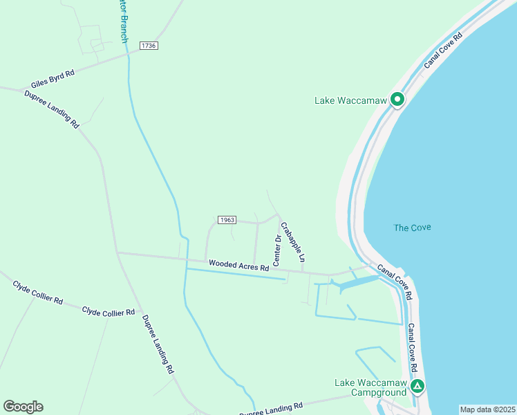 map of restaurants, bars, coffee shops, grocery stores, and more near 320 White Pine Road in Lake Waccamaw