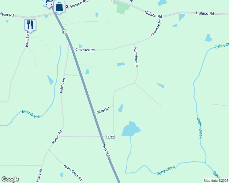 map of restaurants, bars, coffee shops, grocery stores, and more near 329 County Road 1770 in Joppa