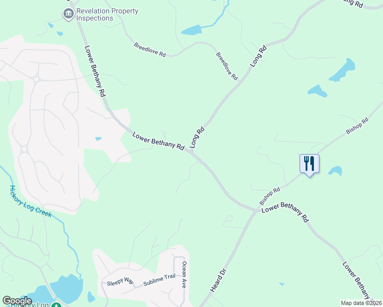 map of restaurants, bars, coffee shops, grocery stores, and more near 101 Long Road in Ball Ground
