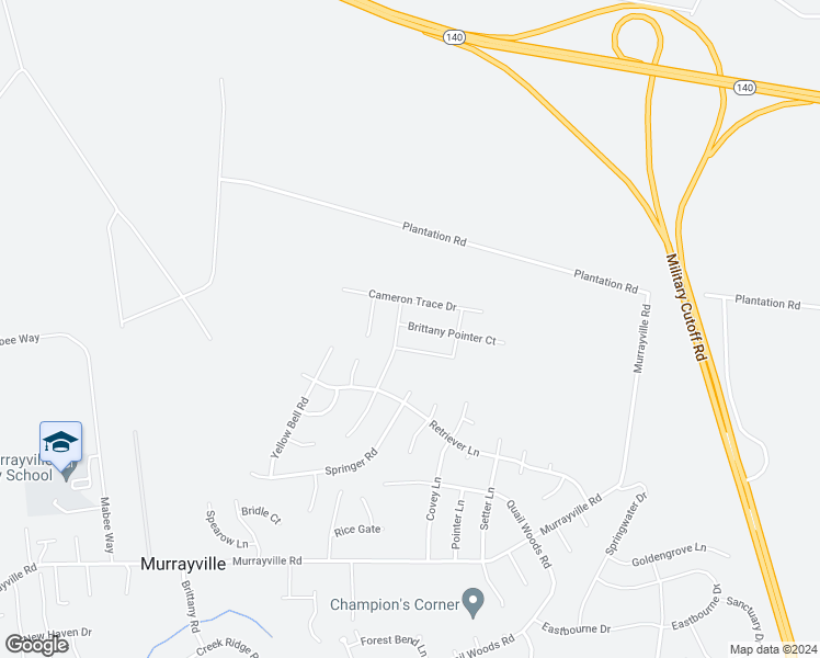 map of restaurants, bars, coffee shops, grocery stores, and more near 7108 Brittany Pointer Court in Wilmington