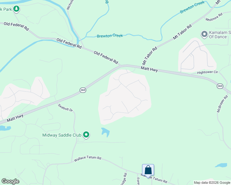 map of restaurants, bars, coffee shops, grocery stores, and more near 8035 River Chase Drive in Ball Ground