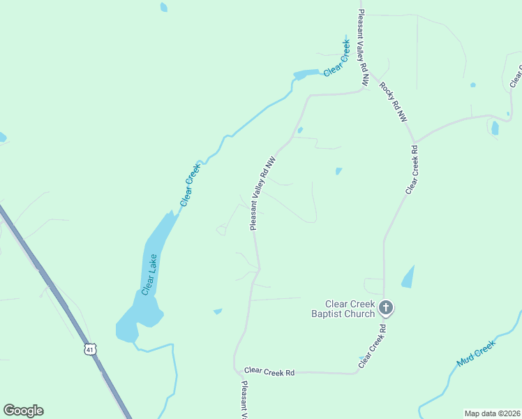 map of restaurants, bars, coffee shops, grocery stores, and more near 288 Pleasant Valley Road Northwest in Adairsville