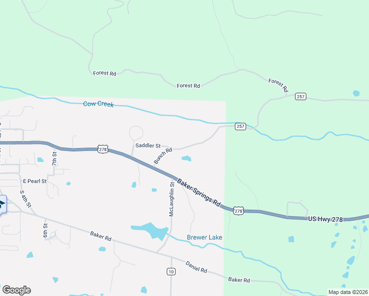 map of restaurants, bars, coffee shops, grocery stores, and more near 146 Bunch Road in Wickes