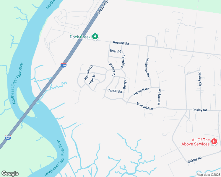 map of restaurants, bars, coffee shops, grocery stores, and more near 210 Cardiff Road in Castle Hayne