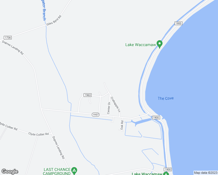 map of restaurants, bars, coffee shops, grocery stores, and more near 426 Crabapple Lane in Lake Waccamaw