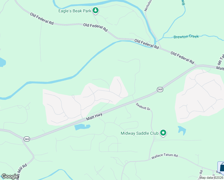 map of restaurants, bars, coffee shops, grocery stores, and more near 8250 Matt Highway in Ball Ground