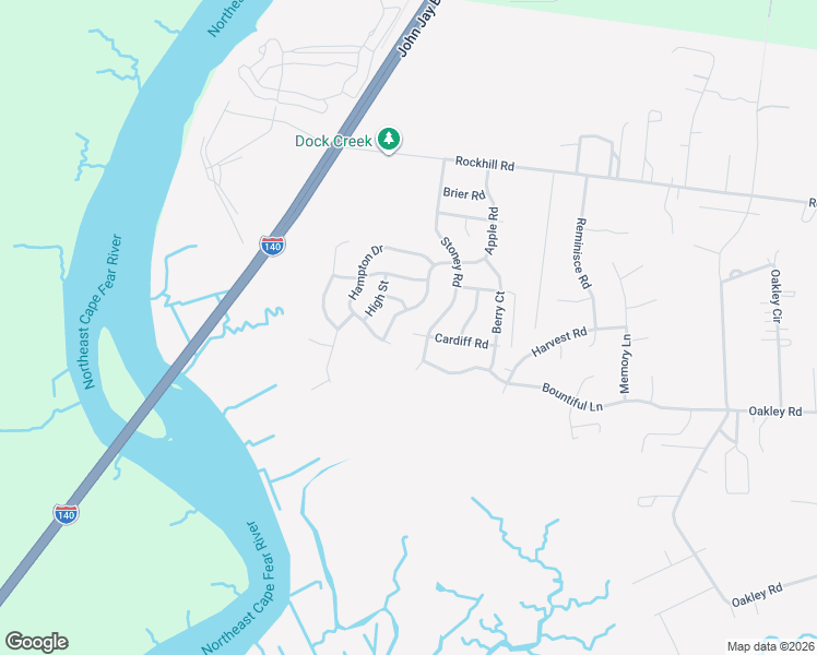 map of restaurants, bars, coffee shops, grocery stores, and more near 202 Cardiff Road in Castle Hayne