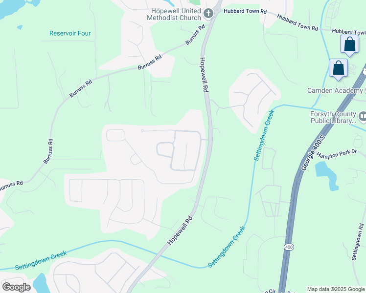 map of restaurants, bars, coffee shops, grocery stores, and more near 5085 Mundy Drive in Cumming
