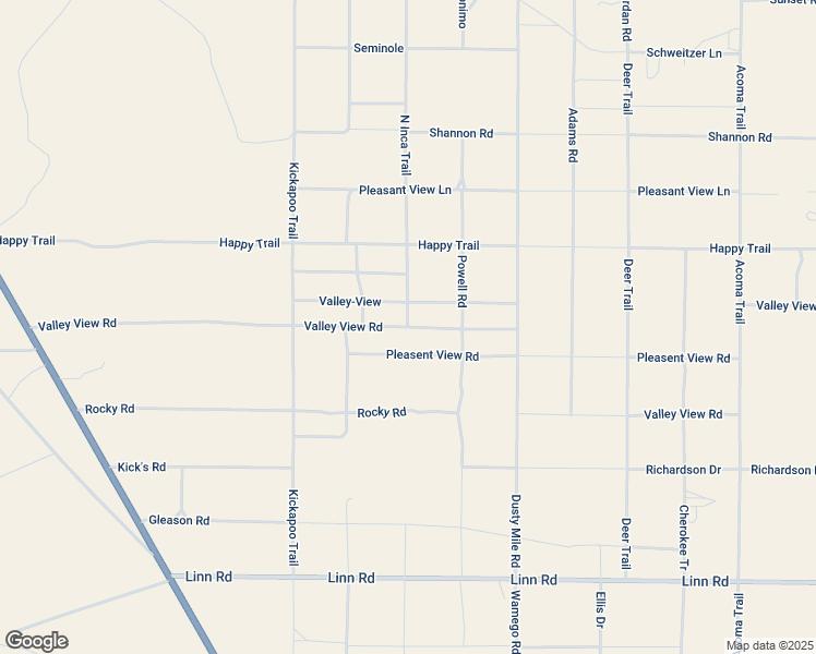 map of restaurants, bars, coffee shops, grocery stores, and more near 1768 North Inca Trail in Landers