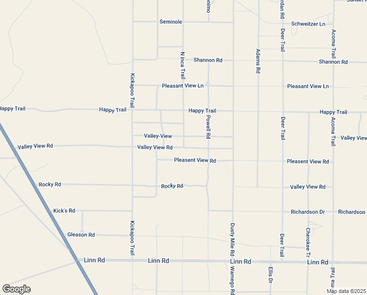 map of restaurants, bars, coffee shops, grocery stores, and more near 1766 North Inca Trail in Landers