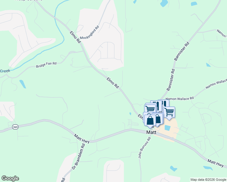 map of restaurants, bars, coffee shops, grocery stores, and more near 5705 Elmo Road in Cumming