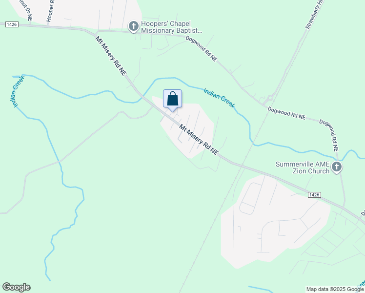 map of restaurants, bars, coffee shops, grocery stores, and more near 3225 Mount Misery Road Northeast in Leland