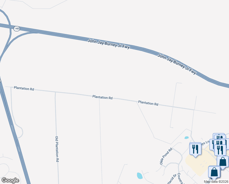 map of restaurants, bars, coffee shops, grocery stores, and more near 7474 Plantation Road in Wilmington